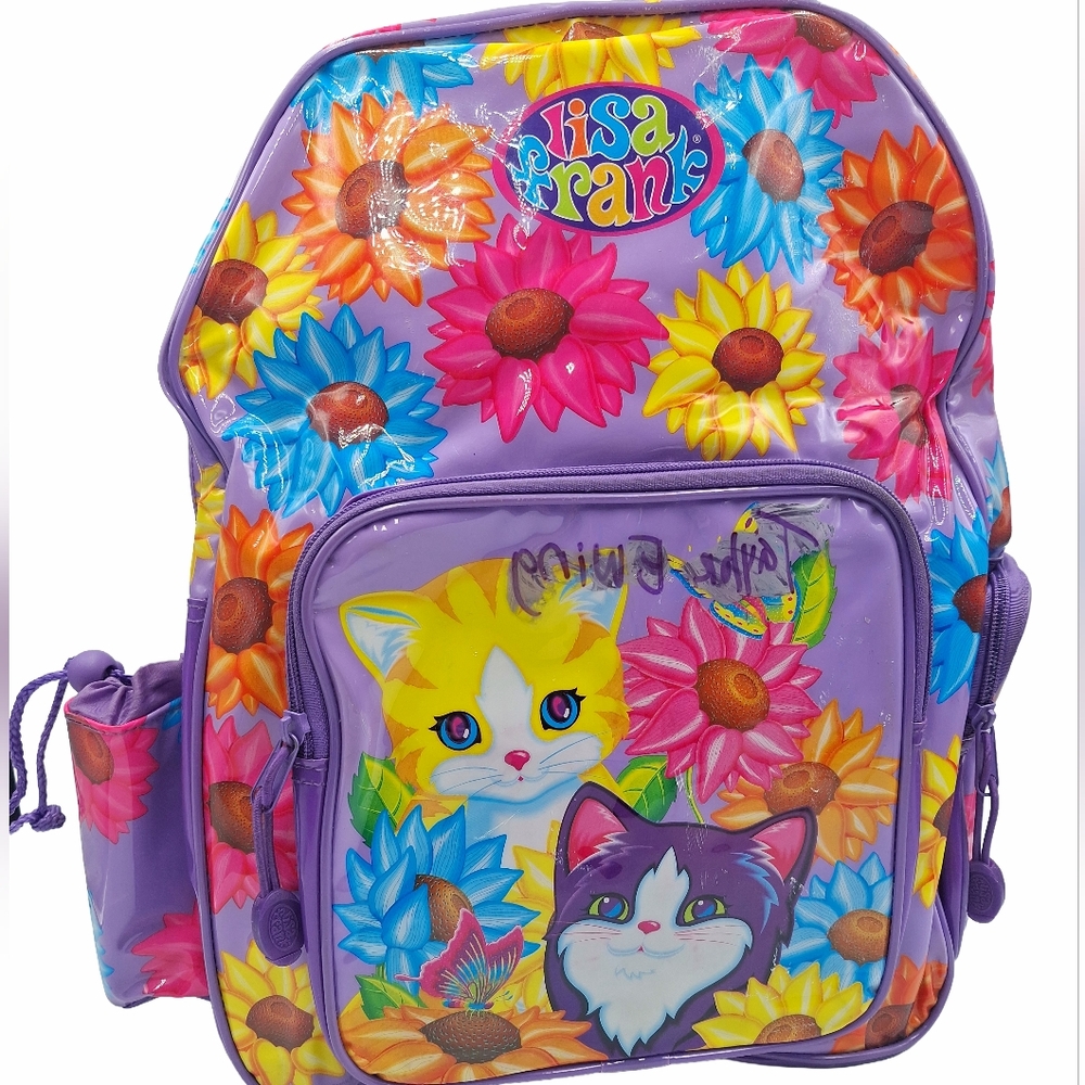 VTG Lisa Frank Sunflower Kittens Large Full-size Backpack